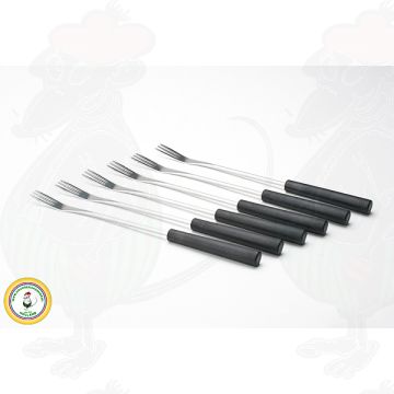 Fondue forks with black handles