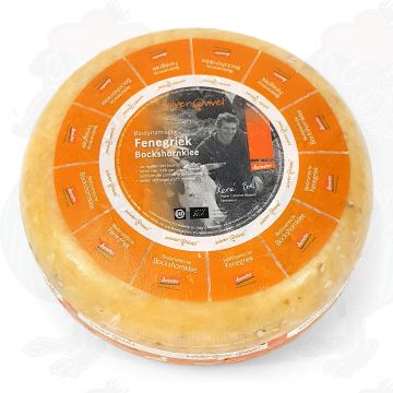 Bockhornsklöver Gouda Biodynamisk ost - Demeter | Hel ost 5 kilo