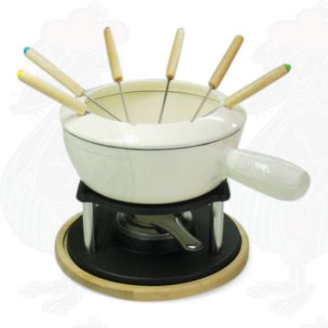 Cheese fondue set White Iron Relance
