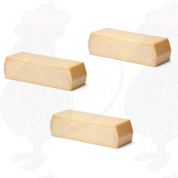 3 X Gouda Halvlagrat Hotellblock | Tillsammans 11,4 kilo