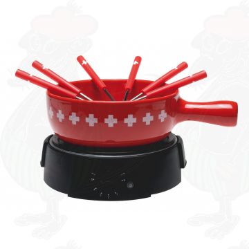 Cheese fondue set Swiss Red - Electric