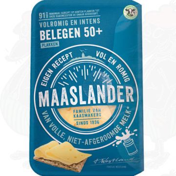 Skivad ost Maaslander ost Mognad 50+ | 200 gram i skivor