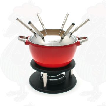 Fondue Set Noirmont 10 PC Cast Iron Swissmar Red