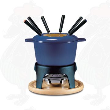 Fondue Pot Swissmar Sierra Cast Iron Deep Blue Fondue Pot Swissmar Sierra Cast Iron Deep Blue