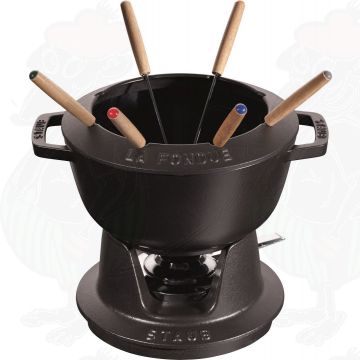 Staub fondue set - Black - 20cm