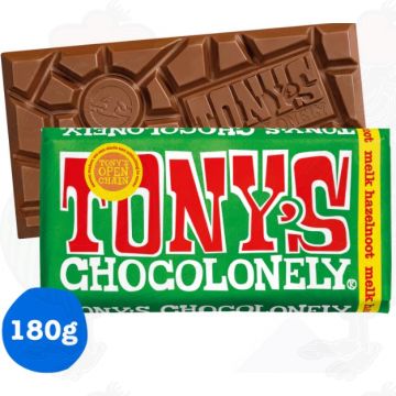 Tony's Chocolonely Mjölk Chocolade reep Hasselnöt 180 g